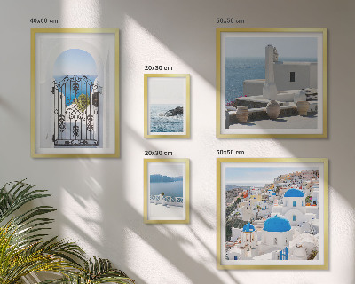 Set of 5 wall art pieces Mediterranean Greece views
