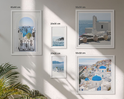 Set of 5 wall art pieces Mediterranean Greece views