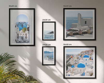 Set of 5 wall art pieces Mediterranean Greece views