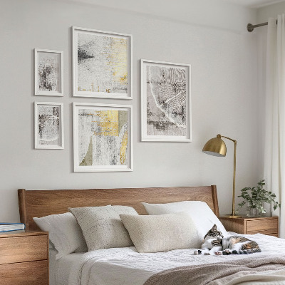 Set of 5 wall art pieces Abstract neutral patterns