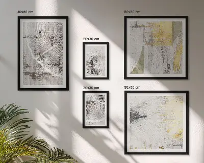 Abstract neutral wall art set of 5 pieces