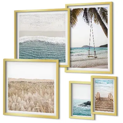 Relaxing seaside views wall art set of 5 pieces