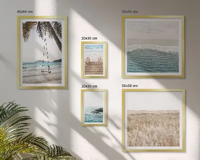 Relaxing seaside views wall art set of 5 pieces