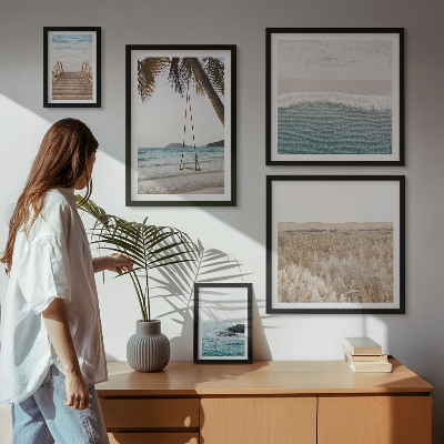 Set of 5 wall art pieces Relaxing seaside views