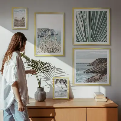 Gallery wall set seaside beaches and tropical scenery