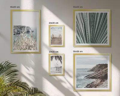 Gallery wall set seaside beaches and tropical scenery