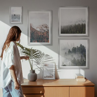 Framed photo set Landscapes mountains forests clouds