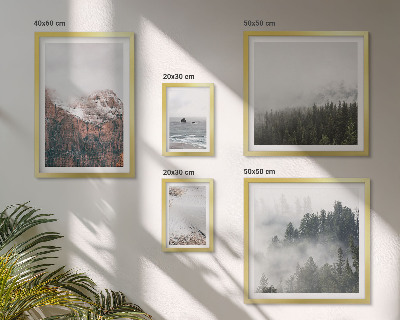 Framed photo set Landscapes mountains forests clouds