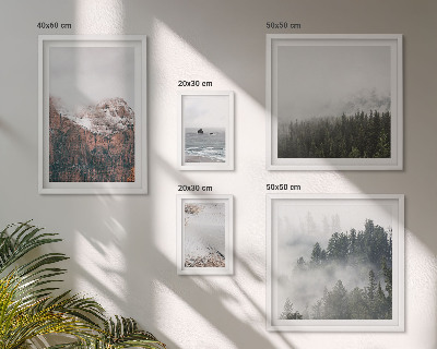 Framed photo set Landscapes mountains forests clouds