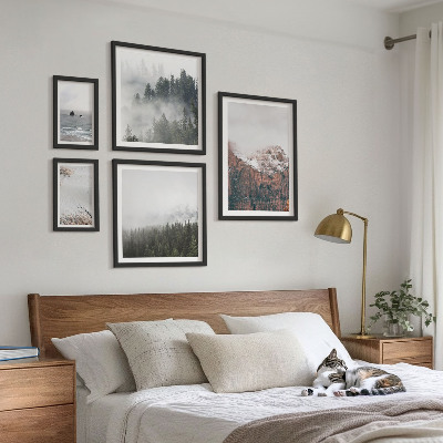 Framed photo set Landscapes mountains forests clouds