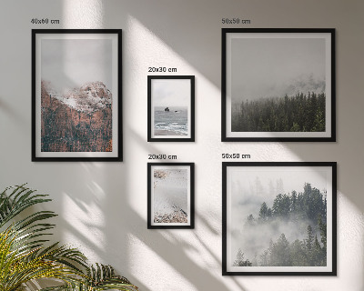 Framed photo set Landscapes mountains forests clouds