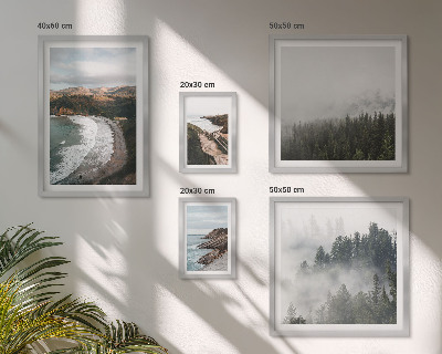 Set of 5 wall art pieces Coastal landscapes, mountain forests