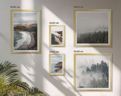 Set of 5 wall art pieces Coastal landscapes, mountain forests