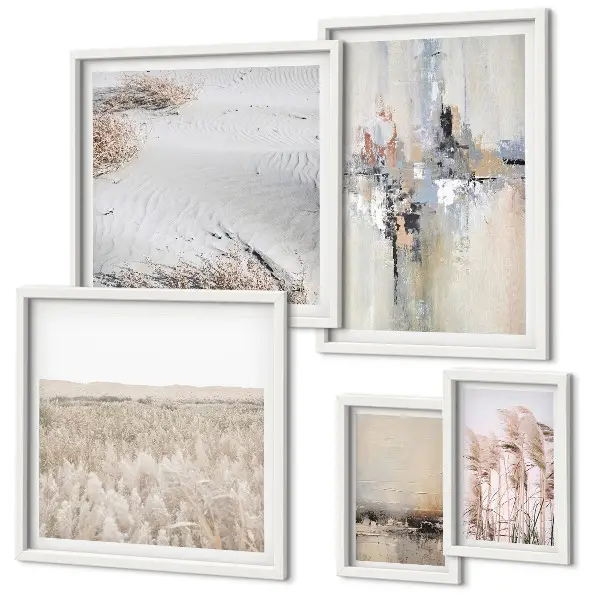 Framed photo set stylish nature inspired minimalist decorations