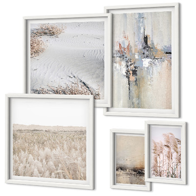 Framed photo set Stylish decorations nature minimalism
