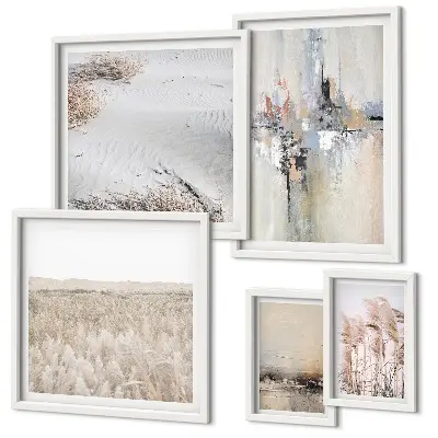 Framed photo set stylish nature inspired minimalist decorations