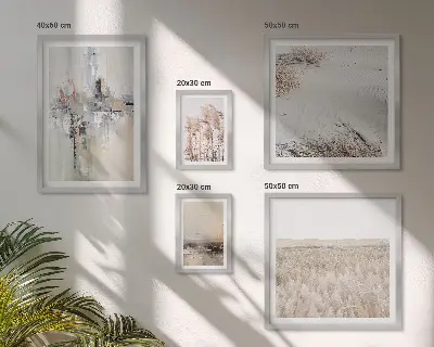 Framed photo set stylish nature inspired minimalist decorations