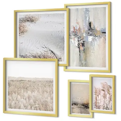 Framed photo set stylish nature inspired minimalist decorations