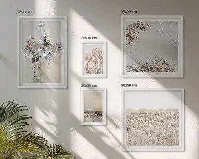Framed photo set stylish nature inspired minimalist decorations