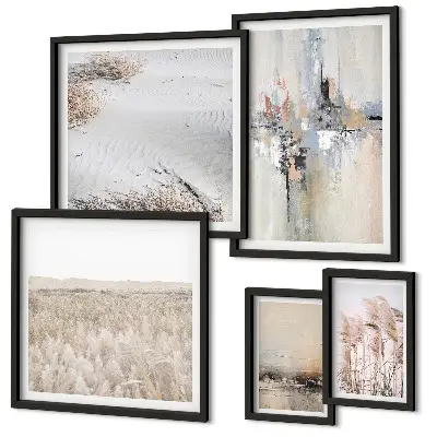 Framed photo set stylish nature inspired minimalist decorations