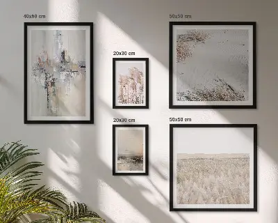 Framed photo set stylish nature inspired minimalist decorations