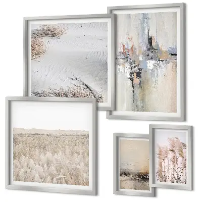 Framed photo set stylish nature inspired minimalist decorations