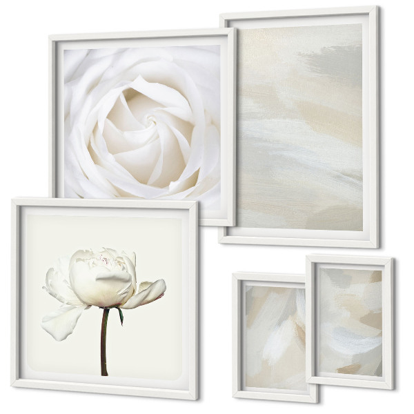 Gallery wall Floral inspirations white