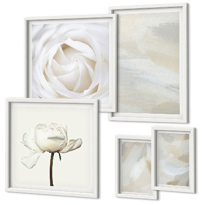 Gallery wall Floral inspirations white