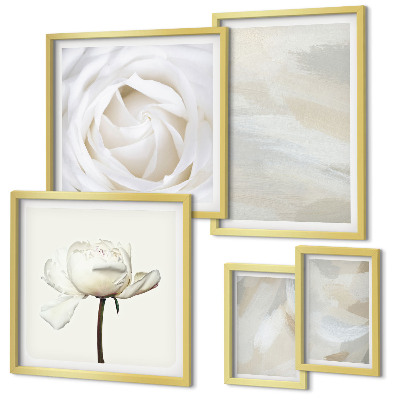 Gallery wall Floral inspirations white
