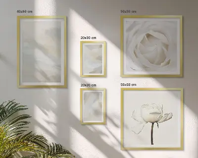 Floral inspirations gallery wall in white