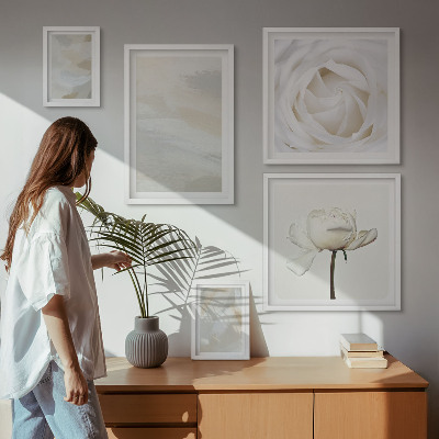 Gallery wall Floral inspirations white