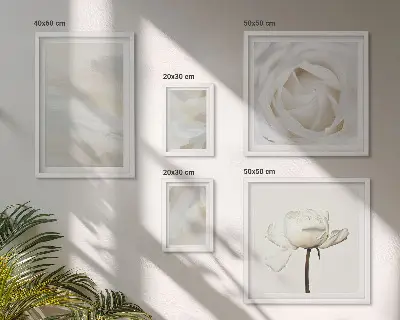 Floral inspirations gallery wall in white