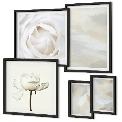 Floral inspirations gallery wall in white