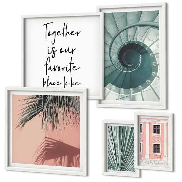 Set of 5 Geometric Wall Art Pieces stylish interior decor