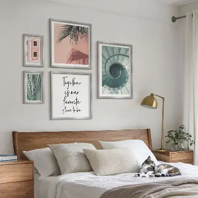 Set of 5 Geometric Wall Art Pieces stylish interior decor