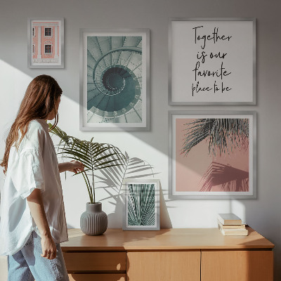 Set of 5 wall art pieces Stylish geometric interiors