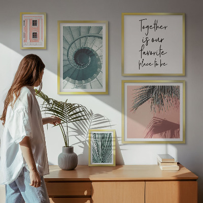 Set of 5 wall art pieces Stylish geometric interiors
