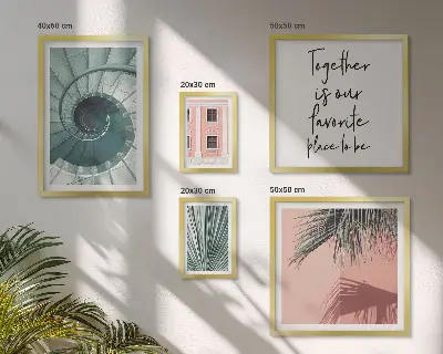 Set of 5 Geometric Wall Art Pieces stylish interior decor