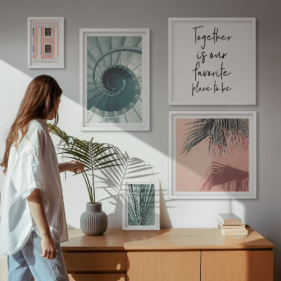 Set of 5 wall art pieces Stylish geometric interiors