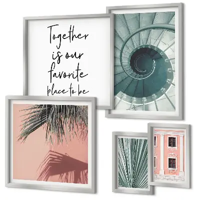 Set of 5 Geometric Wall Art Pieces stylish interior decor