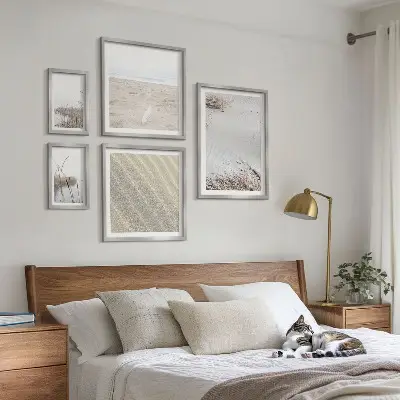 Minimalist beach motif wall art set of 5 pieces