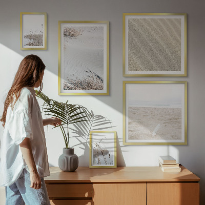 Set of 5 wall art pieces Minimalist beach motifs