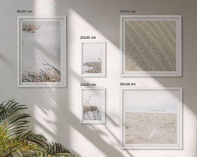 Set of 5 wall art pieces Minimalist beach motifs