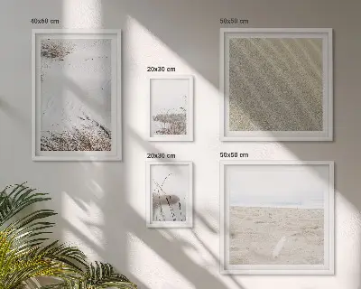 Minimalist beach motif wall art set of 5 pieces