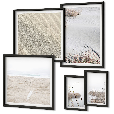 Set of 5 wall art pieces Minimalist beach motifs