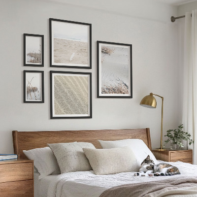 Set of 5 wall art pieces Minimalist beach motifs
