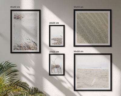 Set of 5 wall art pieces Minimalist beach motifs