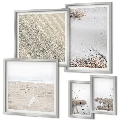 Minimalist beach motif wall art set of 5 pieces