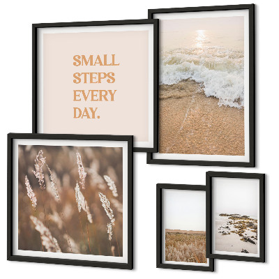 Gallery wall Seaside landscapes quotes about life