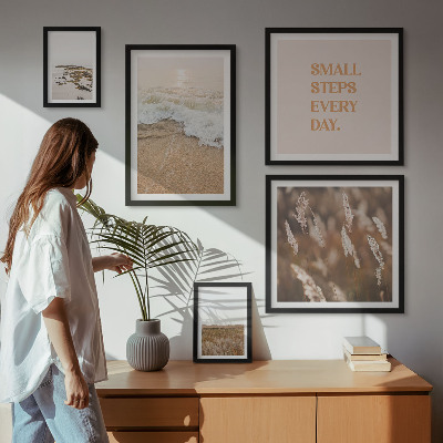 Gallery wall Seaside landscapes quotes about life